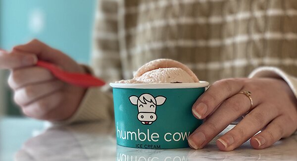 humble cow ice cream cup